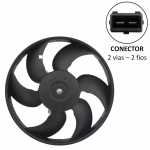 Eletroventilador do radiador 12V 6 pás diâmetro 315mm 320W aspirante Bosch GPC Ford Escort Verona Volkswagen Gol G2 Logus Parati Pointer Saveiro G2 (com ar-condicionado)