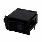 Botão/interruptor de farol auxiliar de milha sem reostato 4 terminais 12V LED verde Volkswagen Gol Parati Saveiro