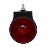 Lanterna lateral vermelha redonda Ø 66 mm LED bivolt com haste e conector lado direito/esquerdo universal