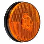 Lanterna de posição âmbar redonda LED bivolt com retrorrefletor lado esquerdo/direito Ø 88 mm Universal