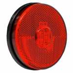 Lanterna de posição vermelha redonda LED bivolt com retrorrefletor lado esquerdo/direito Ø 88 mm Universal