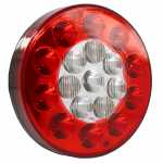 Lanterna traseira multifunção redonda LED bivolt Ø 135 mm lado esquerdo/direito universal