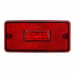 Lanterna de posição vermelha LED bivolt retangular com retrorrefletor lado direito/esquerdo universal