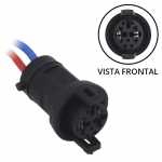 Chicote / soquete 2 vias com 2 terminais stander power timer fêmea para soquete da lanterna dianteira de pisca Volkswagen Quantum Santana