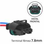 Chicote / conector 2 vias com 2 terminais fêmea para eletroventilador/ventoinha do radiador Citroën Aircross C3 C4 Pallas Grand Picasso C5 Xsara Peugeot 208 307 308 2008