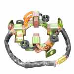 Porta-escovas 12V 8.8 x 19 x 17.5 mm para motor de partida Wapsa MPB Perkins Ford New Holland