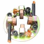 Porta-escovas 12V 8 x 25 x 15 mm para motor de partida Denso Carrier Hyster KIA Besta Thermo King Toyota