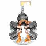 Porta-escovas 12V 4.5 x 12 x 12 mm para motor de partida Mitsubishi Citroën C1 C3 C4 DS3 DS4 Honda Peugeot