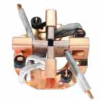 Porta-escovas 12V 10 x 25 x 23 mm para motor de partida Iskra Atlas Copco Bobcat Case John Deere Massey Ferguson Valtra