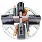 Porta-escovas 12V 6 x 22 x 17.5 mm para motor de partida Bosch Case Iveco New Holland